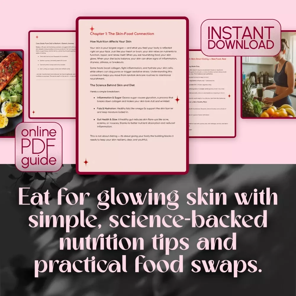 Glow From Within: A Simple Guide to Eating for Radiant Skin | Healthy Food for Skin | Skincare eBook | Nutrition Guide PDF