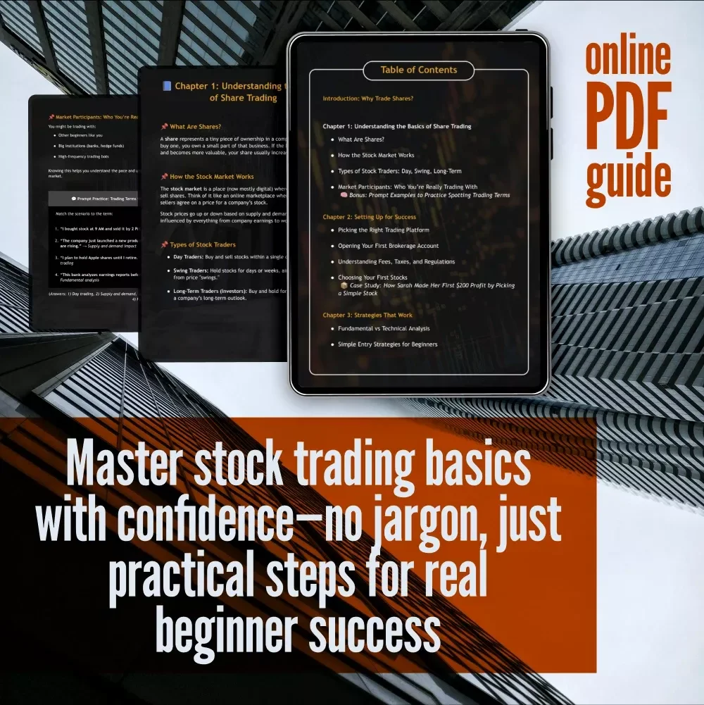 Stock Market Made Simple: A Beginner’s Guide to Trading Shares with Confidence | Learn How to Trade Shares | Digital Download Guide for Beginners