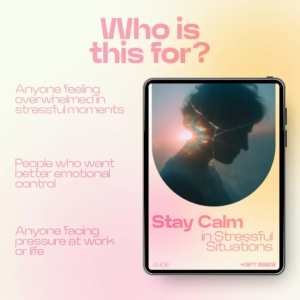 Stay Calm in Stressful Situations – Guide on How to Stay Calm Under Pressure, Mindset & Stress Management eBook, Instant Digital Download