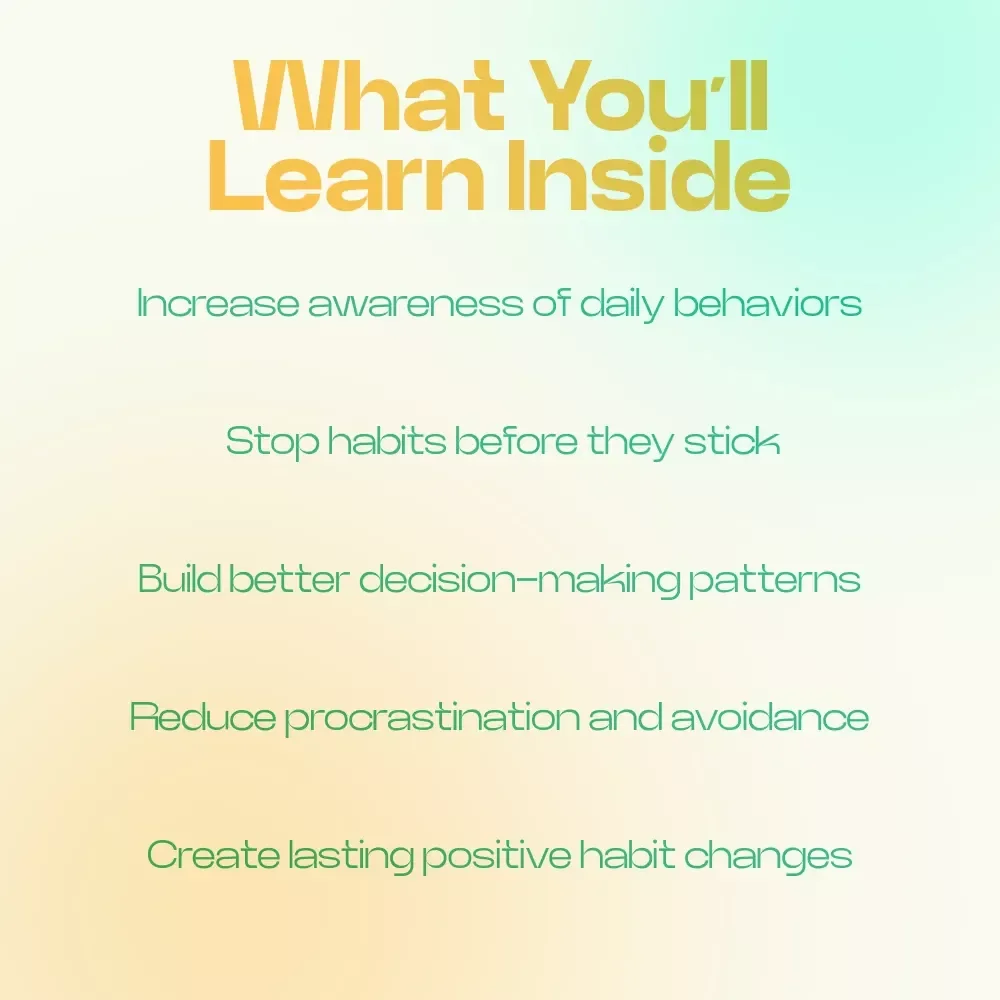 Catch It Early Before It Becomes a Habit – Printable Checklist for How to Notice Bad Habits Before They Grow, Self Awareness & Habit Tracking Tool