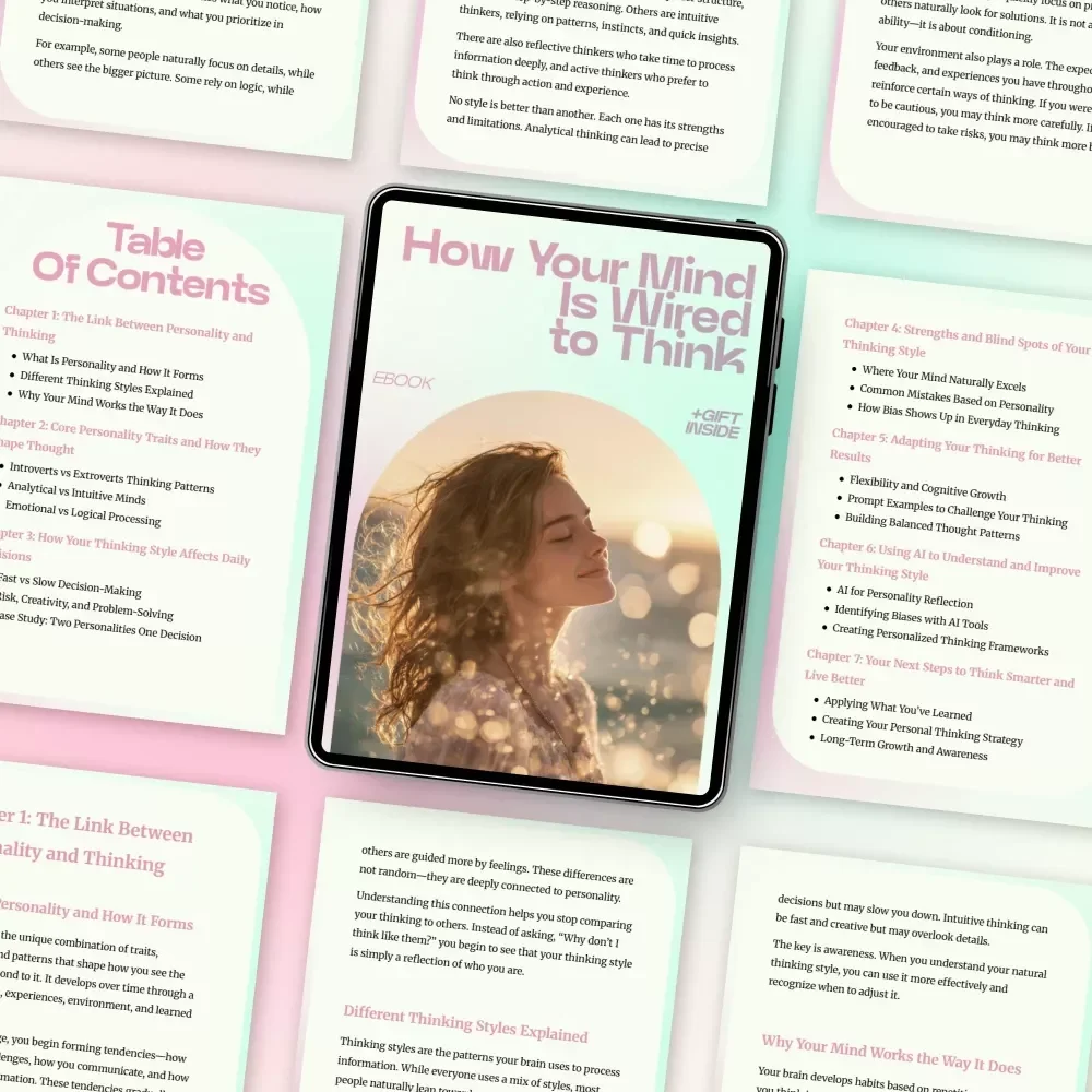 How Your Mind Is Wired to Think – A Deep Dive into How Personality Affects Thinking Style | Self-Discovery eBook, Cognitive Growth Guide, Decision-Making & Mindset Workbook