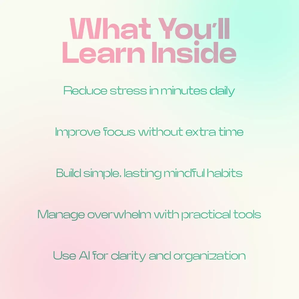 Find Calm in the Chaos and Take Back Your Time | Mindfulness for Busy People eBook, Productivity & Focus Guide, Digital Download