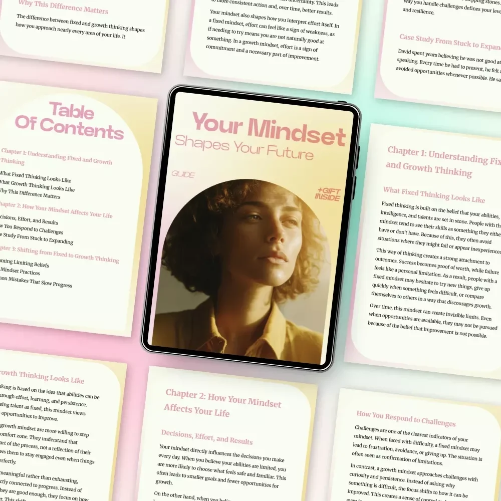 Your Mindset Shapes Your Future Guide – Master the difference between fixed and growth thinking for Personal Growth, Success Habits, and Self-Development Transformation