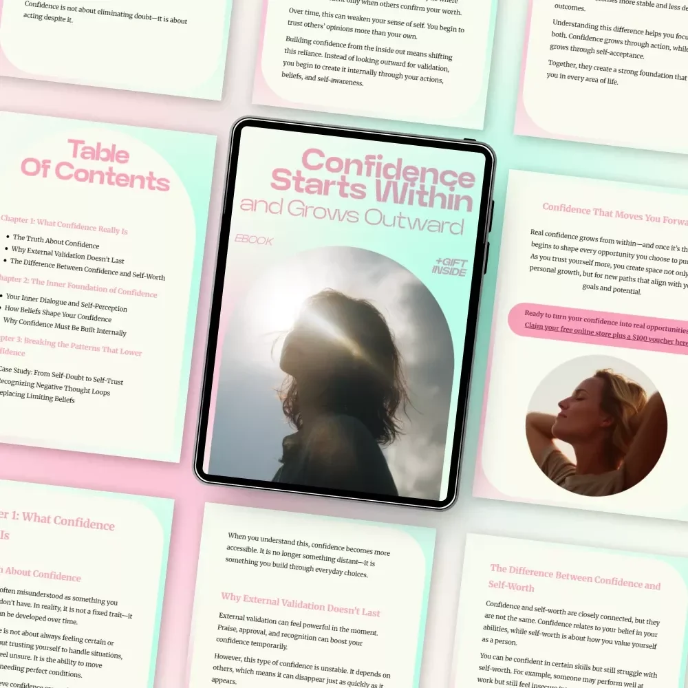 Confidence Starts Within and Grows Outward – A Practical eBook for Building Confidence from the Inside Out, Self-Worth, Mindset Growth & Daily Confidence Habits