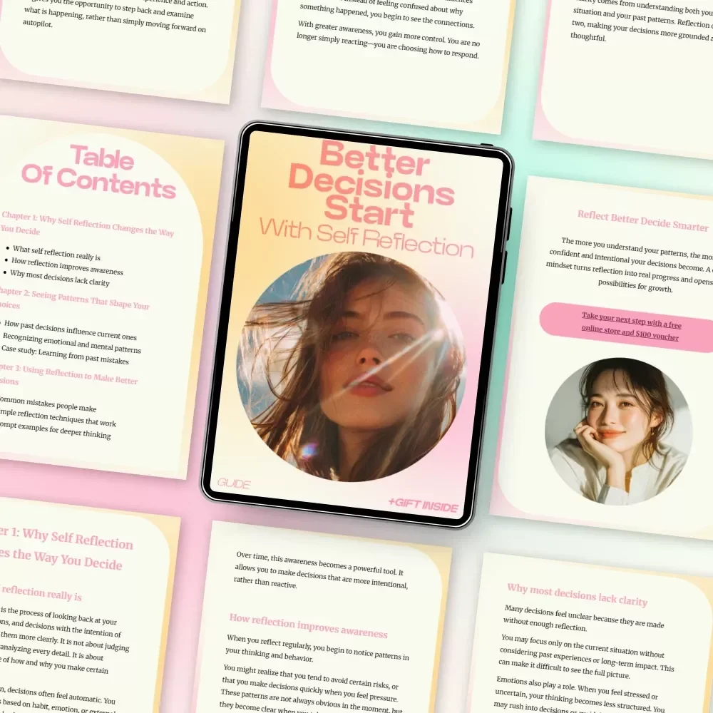 Better Decisions Start With Self Reflection – A Practical Guide on how self reflection improves decisions, Mindset Growth & Smarter Choices