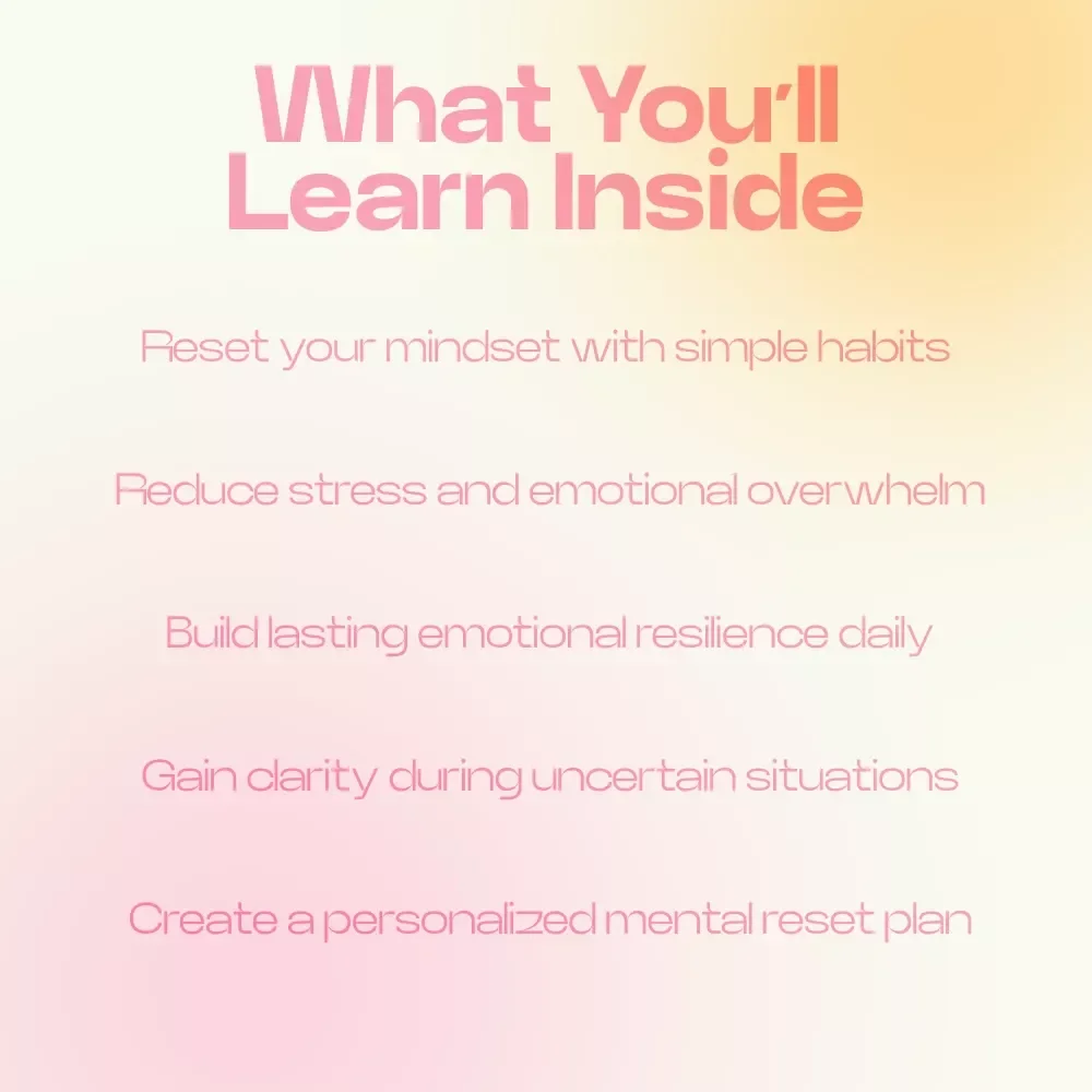 Finding Light in Hard Days – A Gentle Guide on How to Stay Positive When Everything Feels Broken | Mindset Reset eBook & Emotional Resilience Toolkit