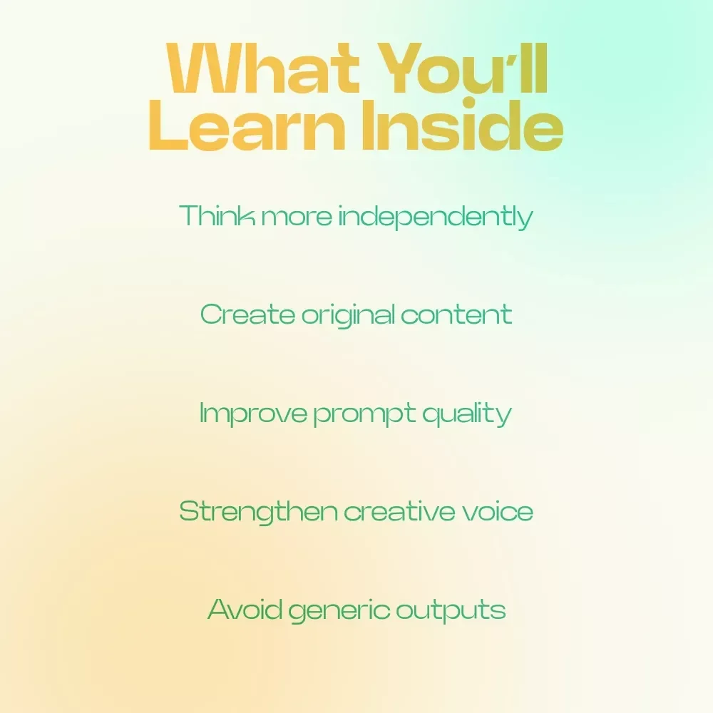 Stay Creative While Using AI – Checklist Guide for How to Stay Creative When Using AI Tools, Digital Download for Writers, Creators & Entrepreneurs