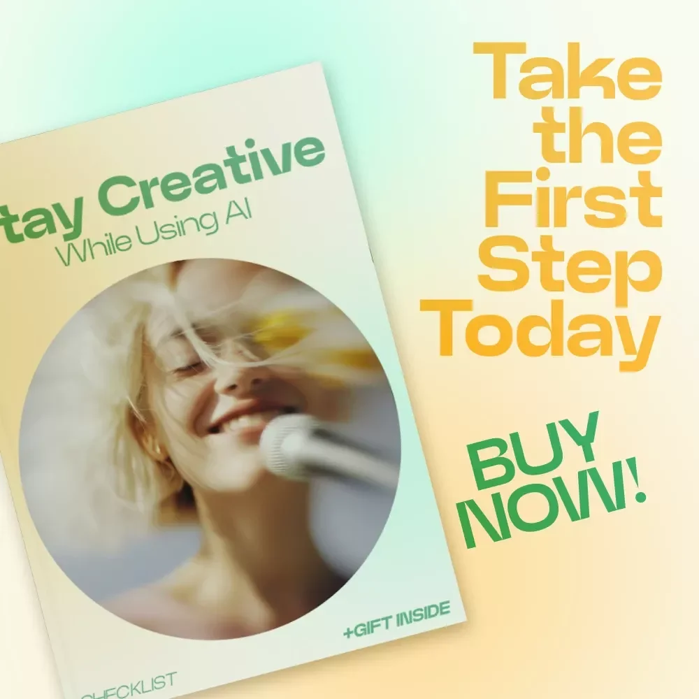 Stay Creative While Using AI – Checklist Guide for How to Stay Creative When Using AI Tools, Digital Download for Writers, Creators & Entrepreneurs