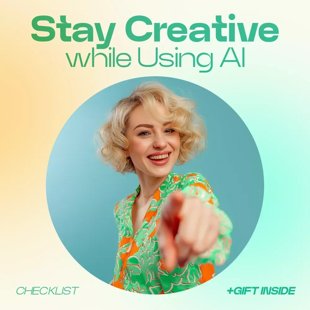 Stay Creative While Using AI – Checklist Guide for How to Stay Creative When Using AI Tools, Digital Download for Writers, Creators & Entrepreneurs