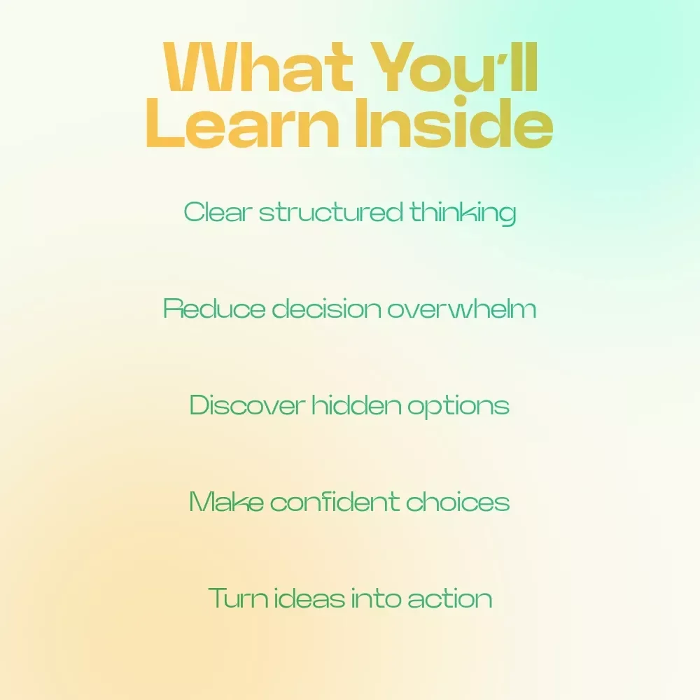 Think Smarter Make Better Decisions With AI – AI as a Thinking Partner for Better Decisions Checklist, Digital Download, Productivity & Clarity Tool