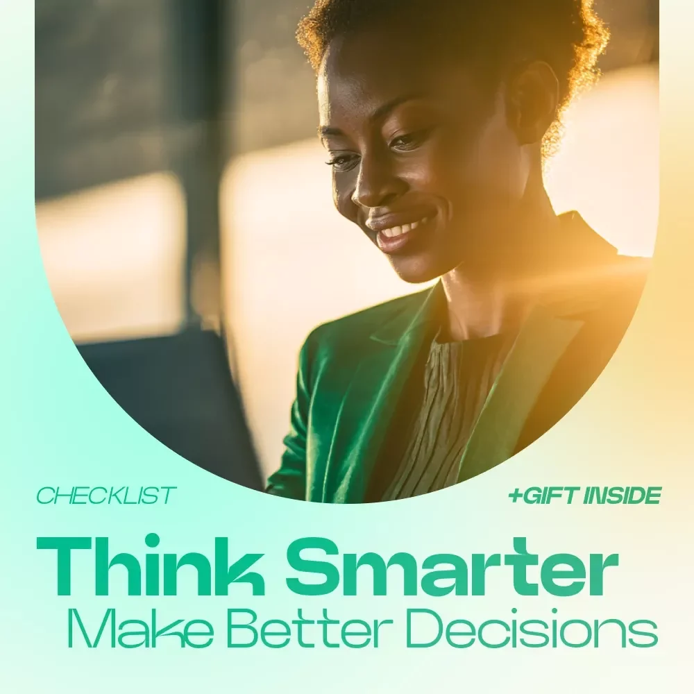 Think Smarter Make Better Decisions With AI – AI as a Thinking Partner for Better Decisions Checklist, Digital Download, Productivity & Clarity Tool