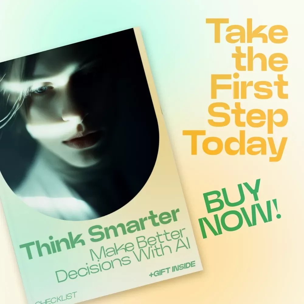 Think Smarter Make Better Decisions With AI – AI as a Thinking Partner for Better Decisions Checklist, Digital Download, Productivity & Clarity Tool