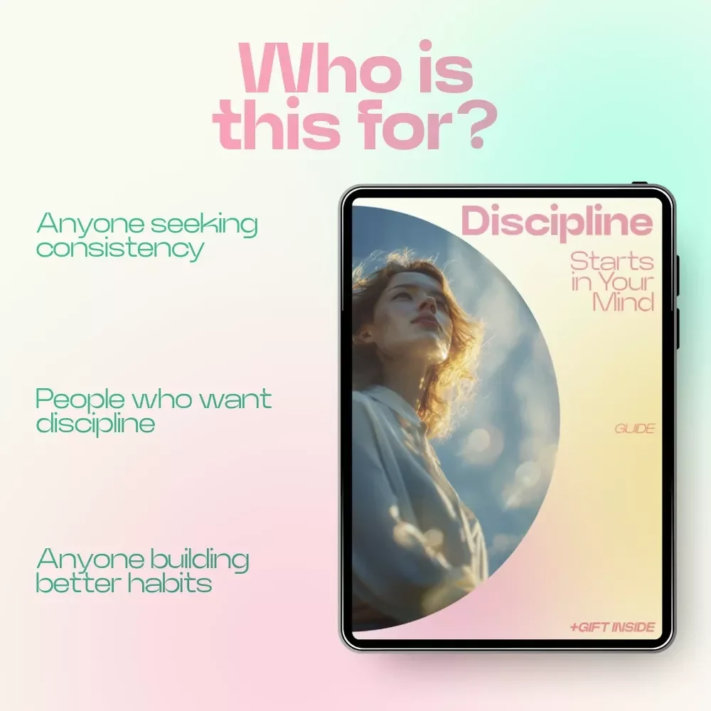 Discipline Starts in Your Mind – Digital Guide on how to build discipline through mindset | Self-Discipline eBook, Habit Building System, Productivity & Mental Strength Toolkit