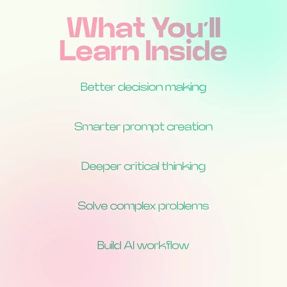 Think Smarter With AI – How to Think With AI Not Just Use It | AI Thinking Guide, Prompt Strategy eBook, Digital Download for Smarter Decision Making