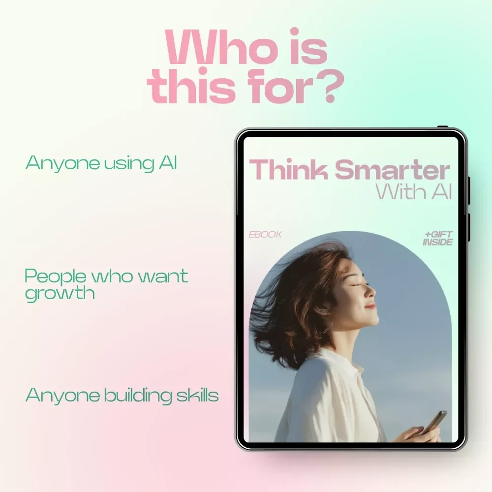Think Smarter With AI – How to Think With AI Not Just Use It | AI Thinking Guide, Prompt Strategy eBook, Digital Download for Smarter Decision Making