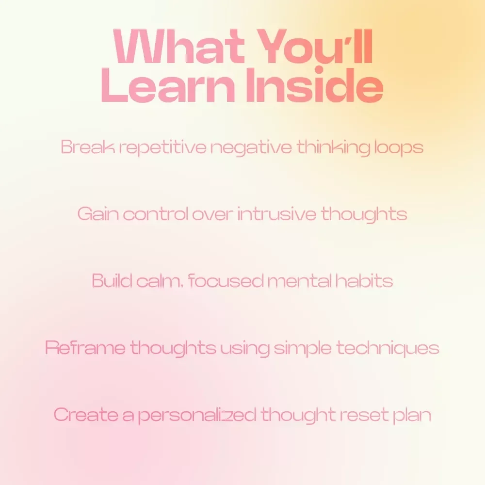 Quiet Your Negative Mind: A Powerful Guide on how to control negative thoughts, Rewire Your Thinking, Stop Overthinking, and Build Mental Clarity | Digital Download