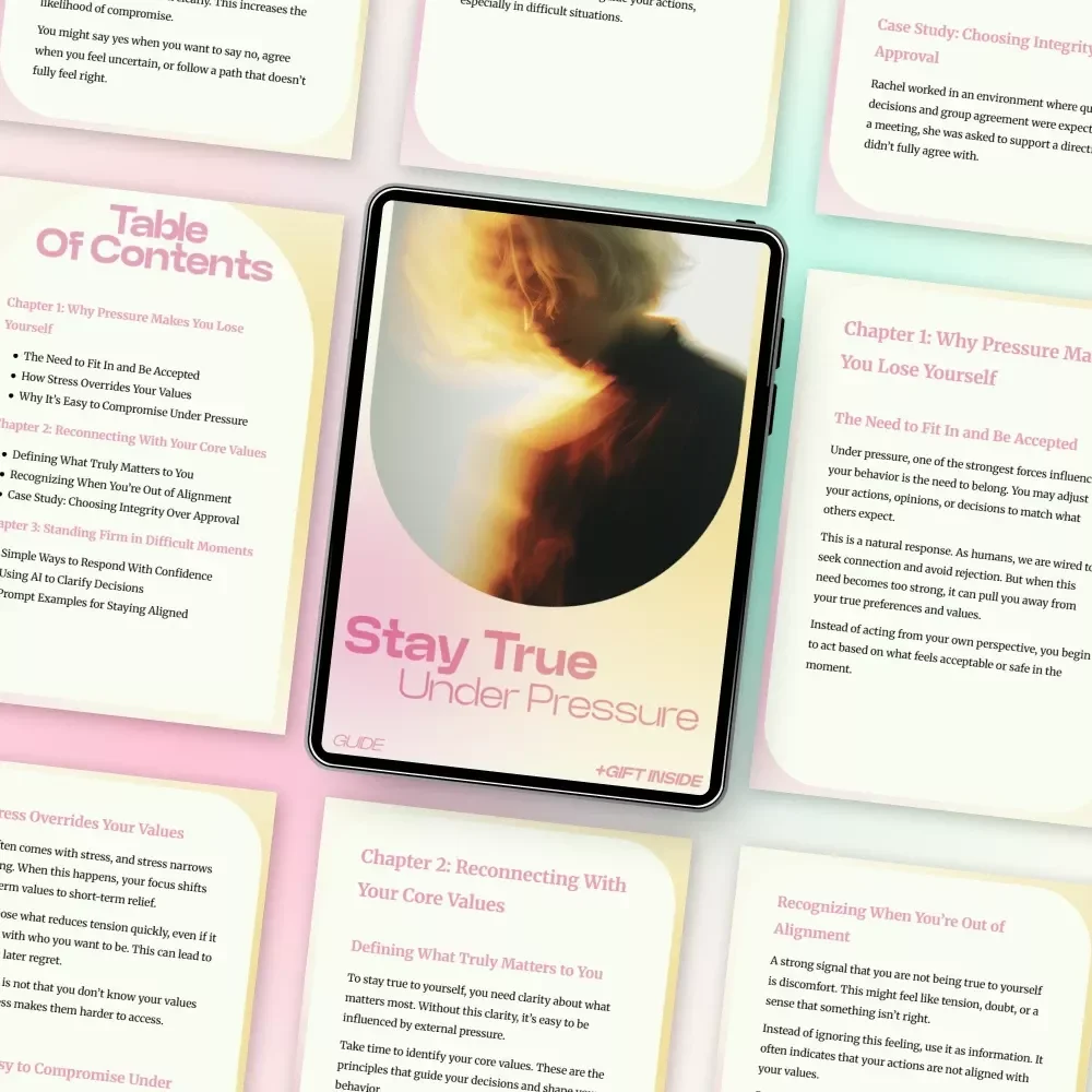 Stay True Under Pressure – A Practical Guide on How to Stay True to Yourself Under Pressure, Build Confidence, and Align With Your Core Values