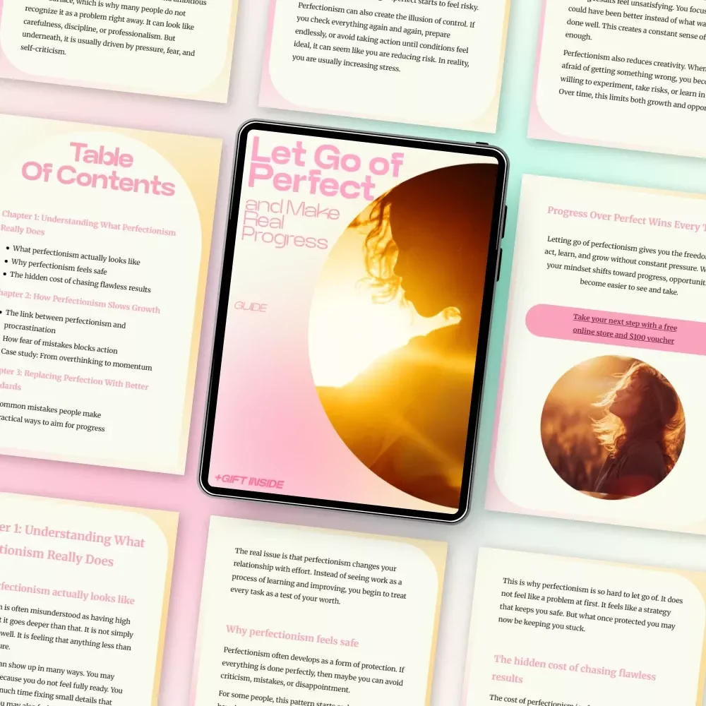 Let Go of Perfect and Make Real Progress – A Practical Guide on how to control perfectionism, Stop Overthinking, Build Better Habits, and Take Consistent Action