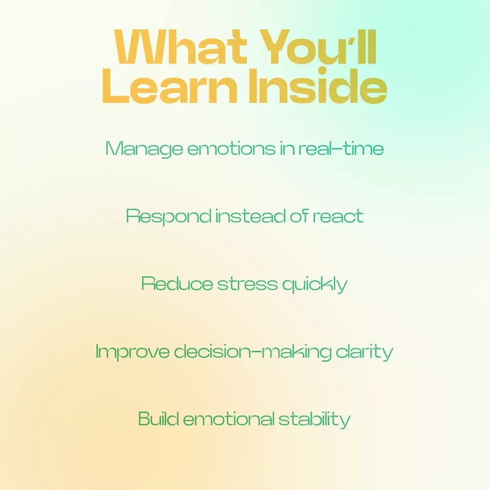 Stay Steady Even When Emotions Run High – Emotional Regulation Techniques for Adults Checklist, Self-Control Guide, Mindfulness & Response Toolkit