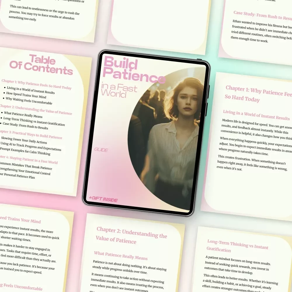 Build Patience in a Fast World Guide | How to Cultivate Patience in a Fast World eBook for Mindset, Focus, Emotional Control & Slow Living