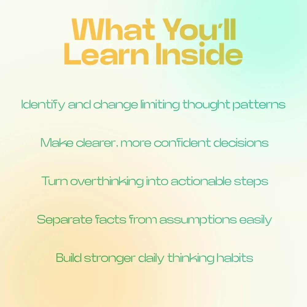 Upgrade Your Thinking With Smarter Feedback – AI Feedback on Thinking Patterns Checklist, Mindset Reset Tool, Critical Thinking Digital Download