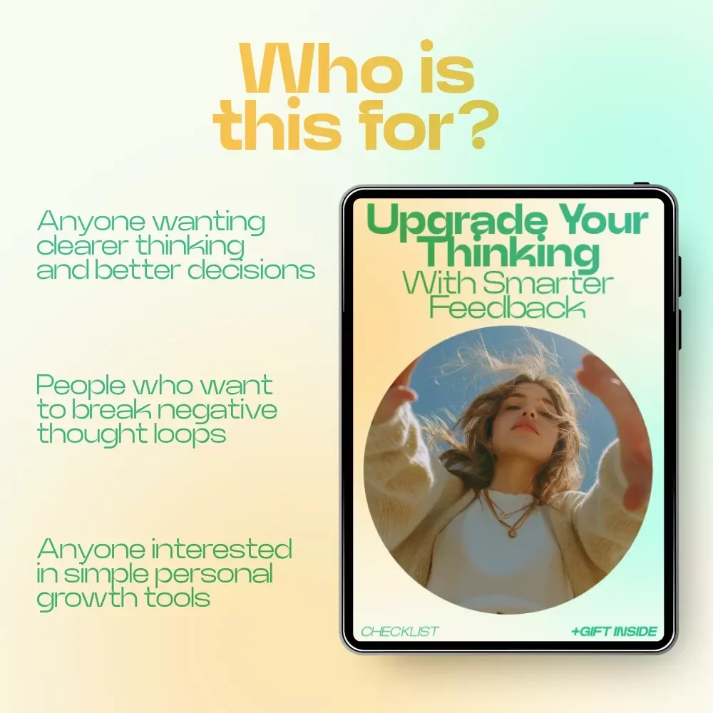 Upgrade Your Thinking With Smarter Feedback – AI Feedback on Thinking Patterns Checklist, Mindset Reset Tool, Critical Thinking Digital Download