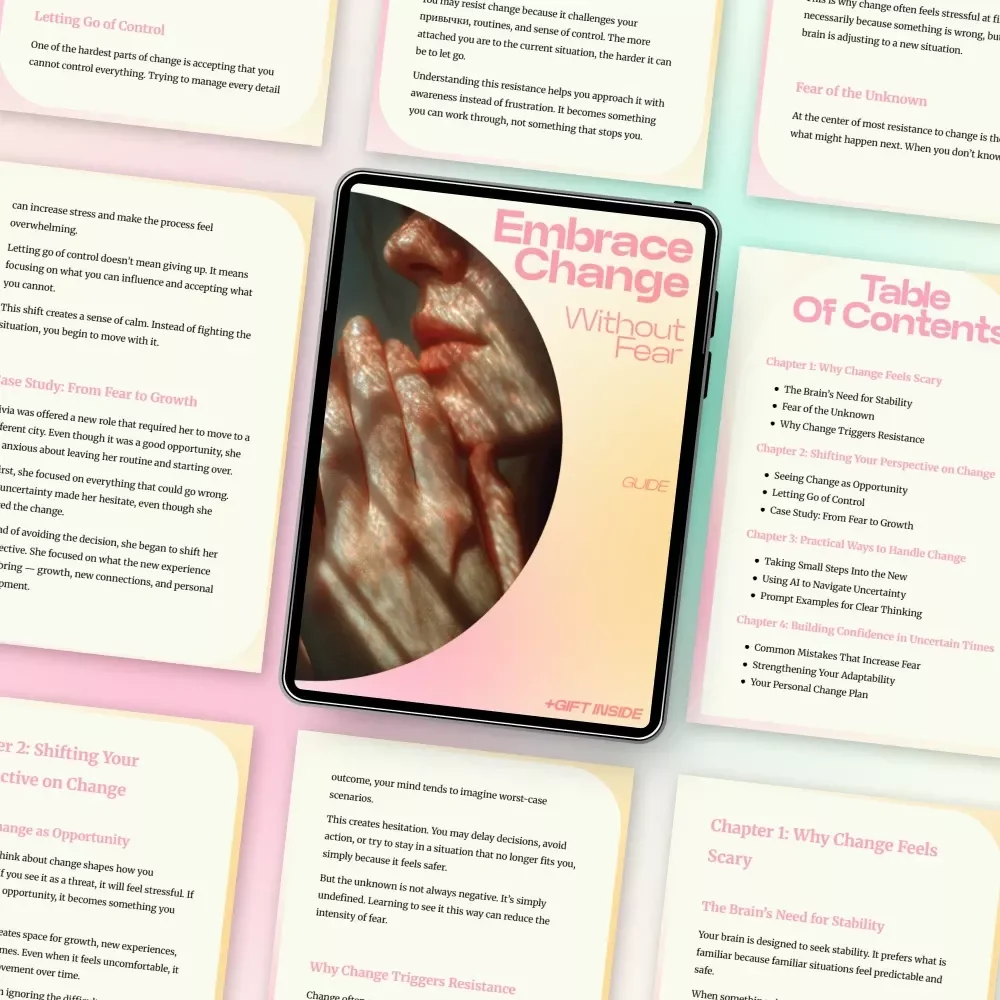 Embrace Change Without Fear – A Powerful Guide on How to Embrace Change Without Fear, Build Confidence, Overcome Uncertainty & Thrive Through Life Transitions