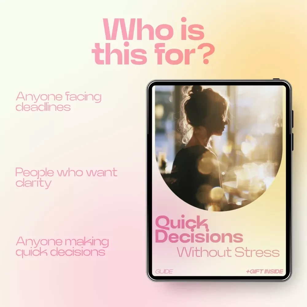 Quick Decisions Without Stress – Guide for Decision Making When You Have No Time | Fast Thinking Frameworks & Instant Clarity eBook