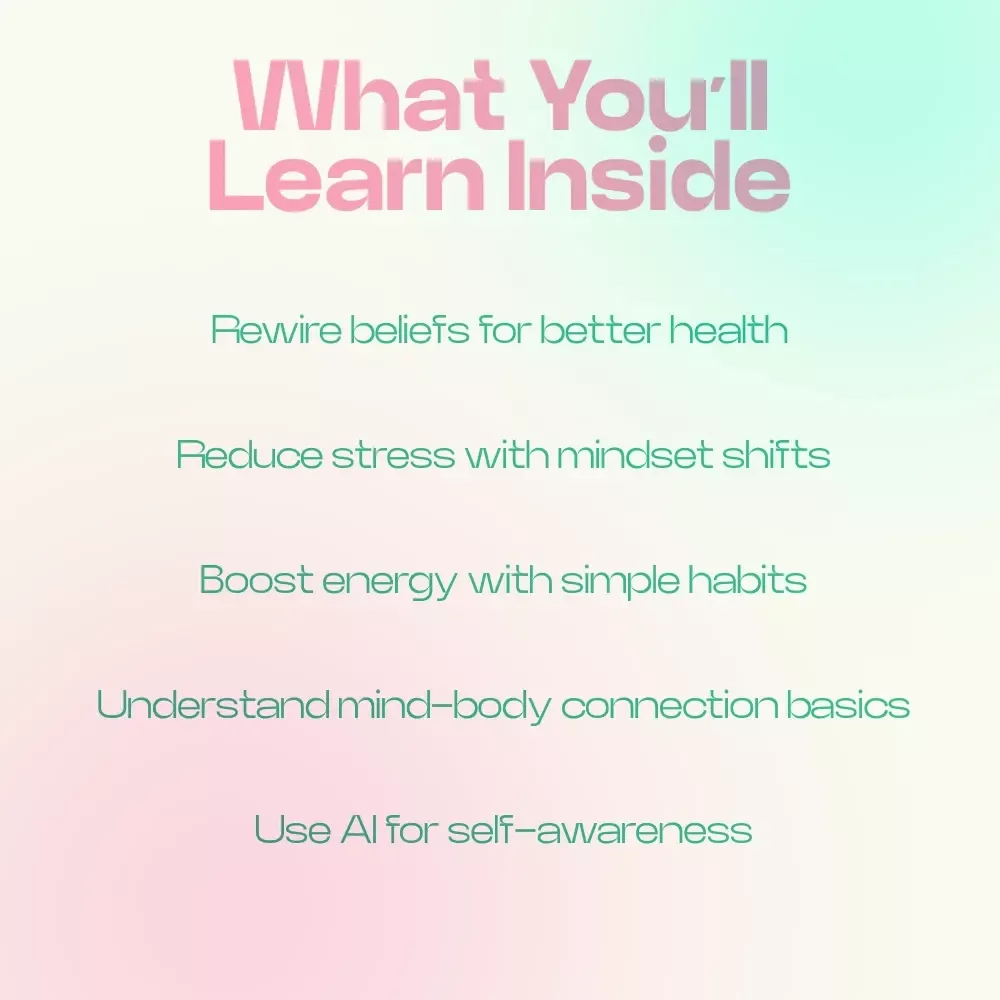 The Mindset That Shapes Your Body | How Beliefs Affect Health eBook, Mind-Body Connection Guide, Wellness Mindset Reset, Digital Download