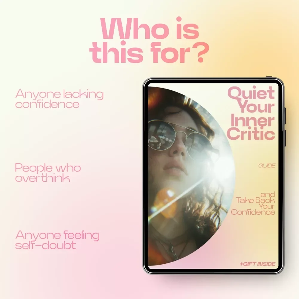 Quiet Your Inner Critic and Take Back Your Confidence – How to Stop Negative Self Talk Guide, Confidence Building eBook, Mindset Reset Checklist, Self Growth Digital Download