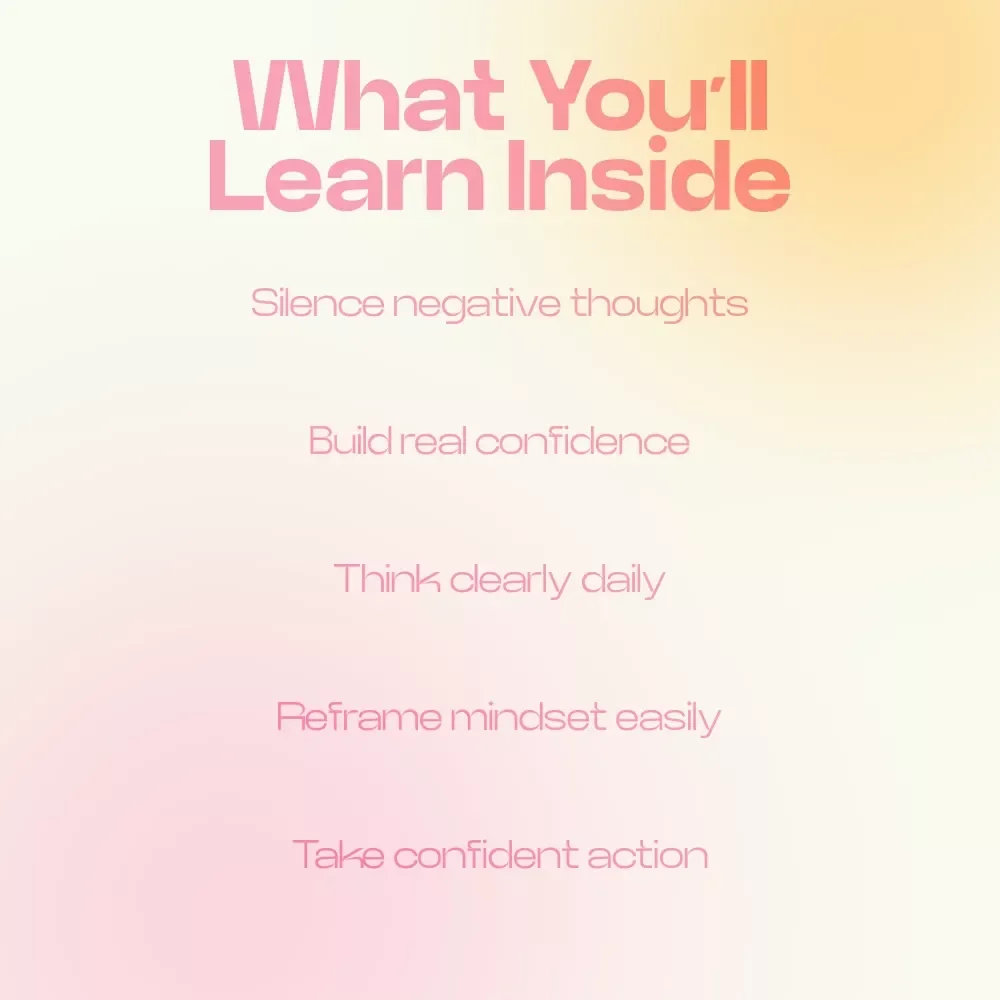 Quiet Your Inner Critic and Take Back Your Confidence – How to Stop Negative Self Talk Guide, Confidence Building eBook, Mindset Reset Checklist, Self Growth Digital Download