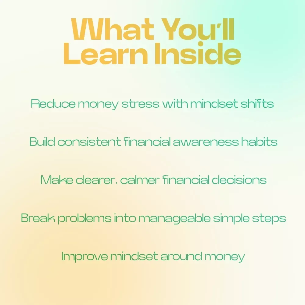Think Better Stress Less About Money Checklist – How Thinking Affects Financial Stress, Mindset Shift Guide for Financial Clarity & Control, Printable Money Mindset Reset Tool