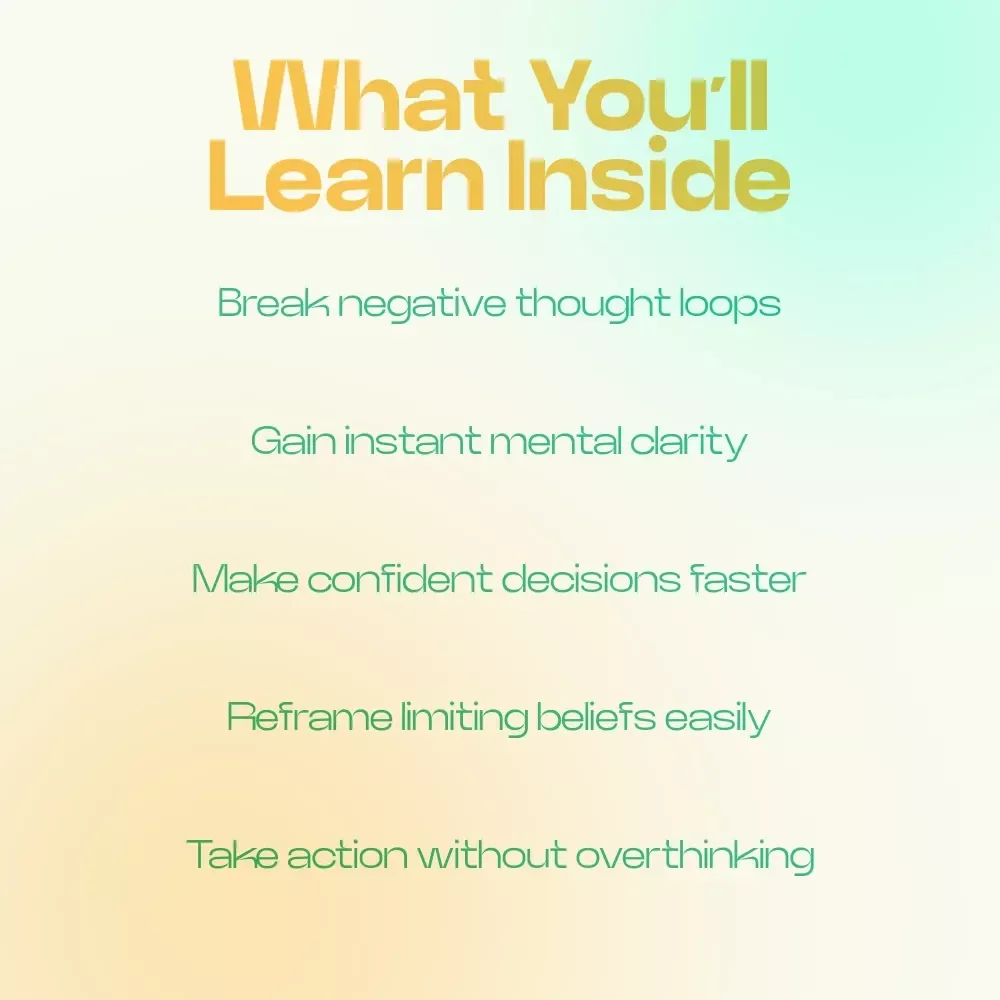 Rewrite Your Thinking With Smarter Prompts – AI Prompts for Belief Checking Checklist, Mindset Reset Guide, Self Growth Digital Download