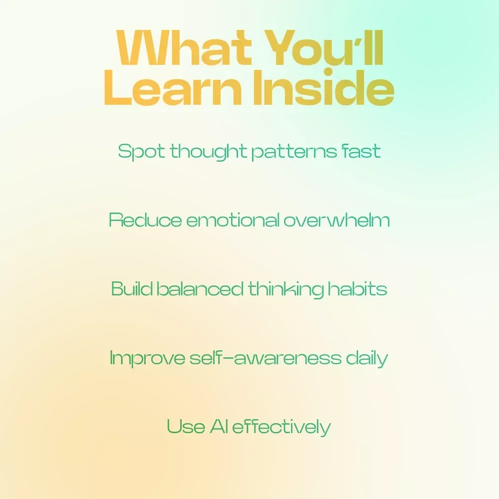 Clear Thinking, Smarter Moves With AI – Checklist for ai help with negative thought tracking, Mental Clarity & Thought Pattern Reset Guide