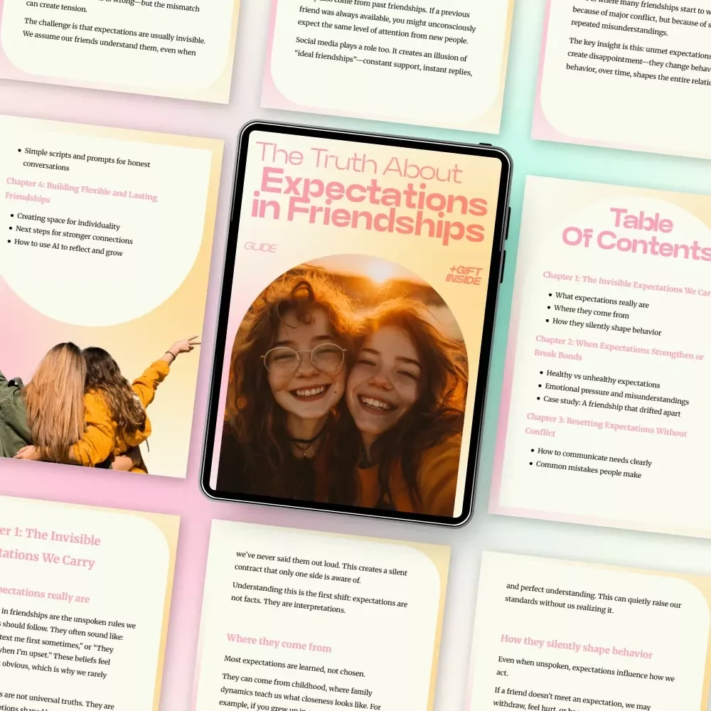 The Truth About Expectations in Friendships Guide – How Expectations Affect Friendships, Emotional Boundaries, Communication Skills, Relationship Growth Digital Download