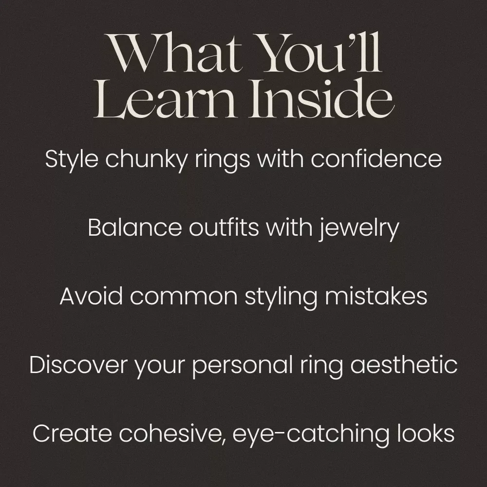 Bold Looks With Chunky Rings – The Ultimate Chunky Rings Styling Guide for Statement Jewelry, Modern Fashion, and Effortless Everyday Style