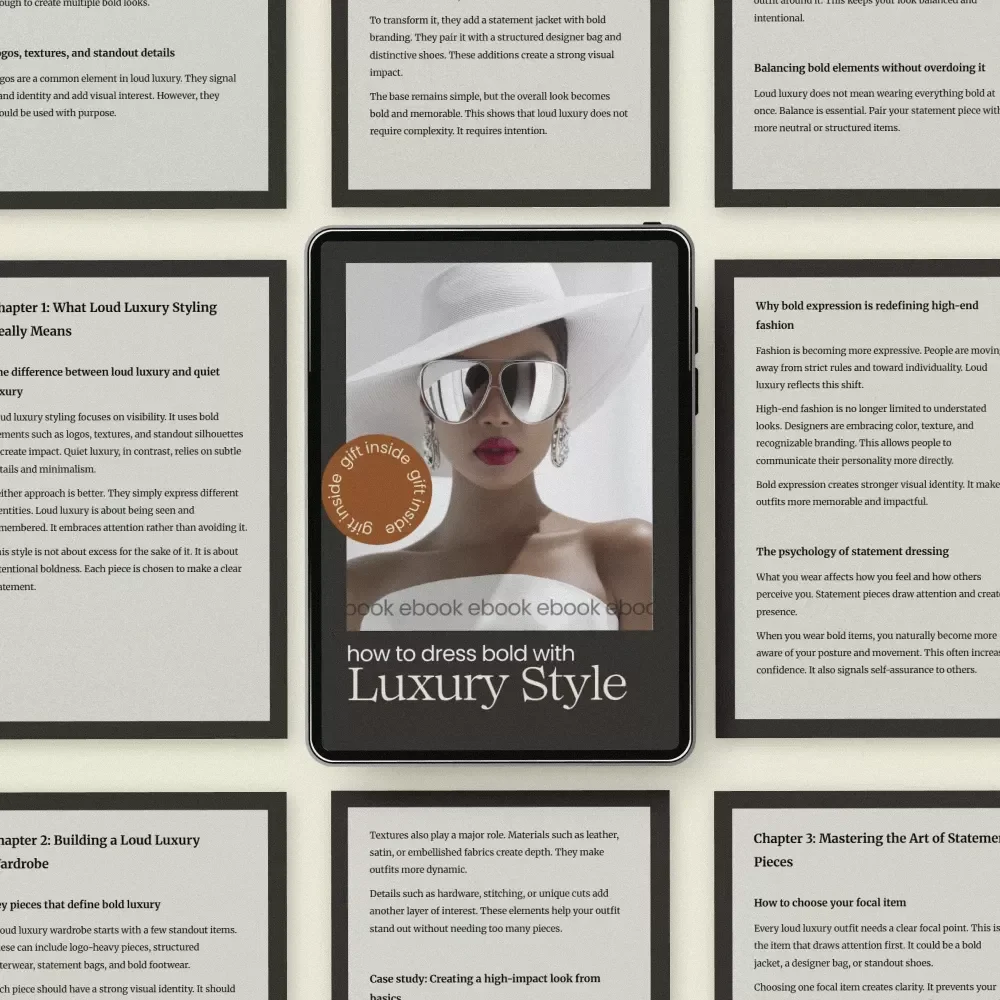 How to Dress Bold With Luxury Style – Loud Luxury Styling Ebook, Statement Fashion Guide, High-End Bold Outfit Workbook, Personal Style Transformation Digital Download