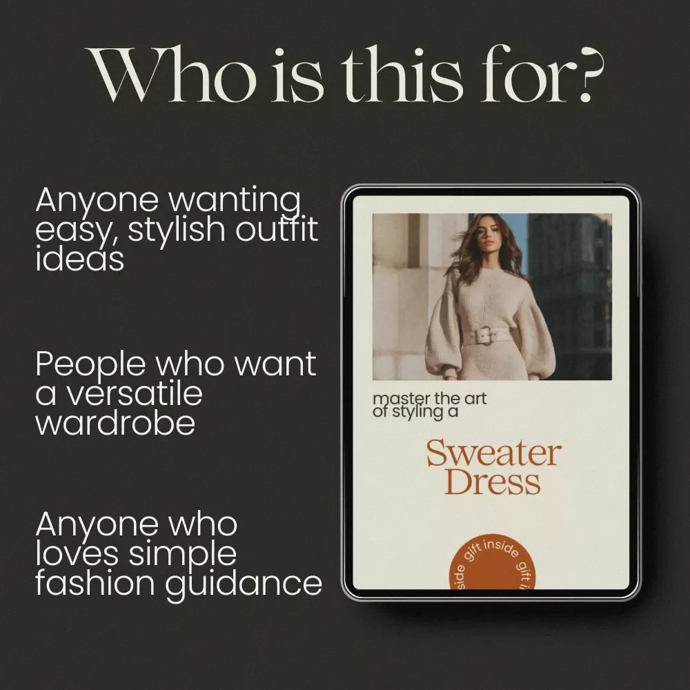 Master the Art of Styling a Sweater Dress – How to Style a Sweater Dress Checklist, Outfit Guide, Capsule Wardrobe Styling Tips, Digital Download