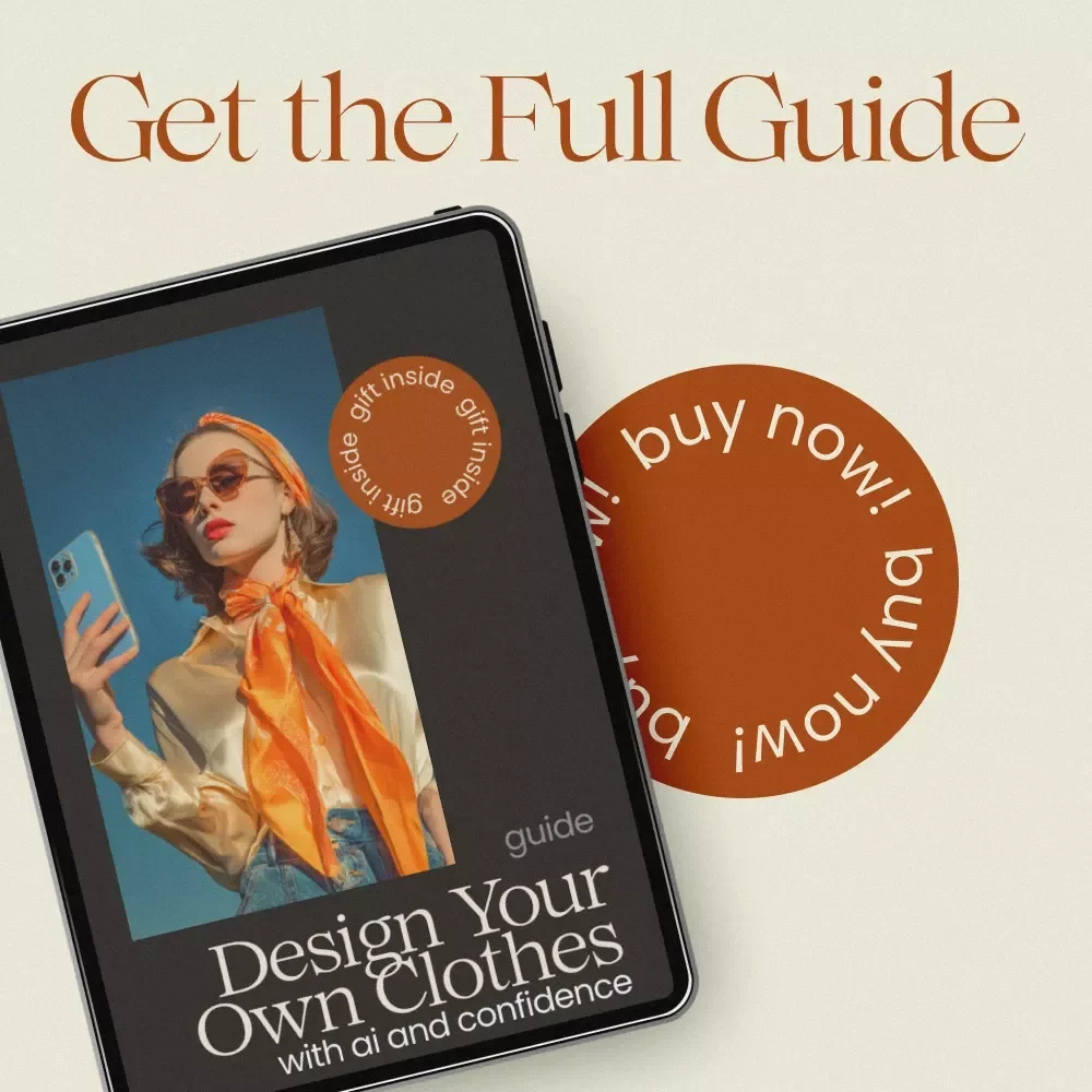 Design Your Own Clothes with AI and Confidence – Complete Guide Using ai fashion design tools to create your own clothes for Beginners & Creators | Digital Download eBook