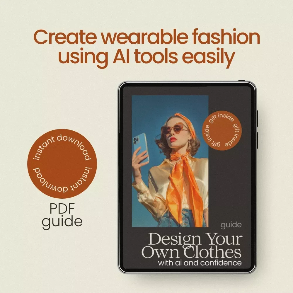 Design Your Own Clothes with AI and Confidence – Complete Guide Using ai fashion design tools to create your own clothes for Beginners & Creators | Digital Download eBook