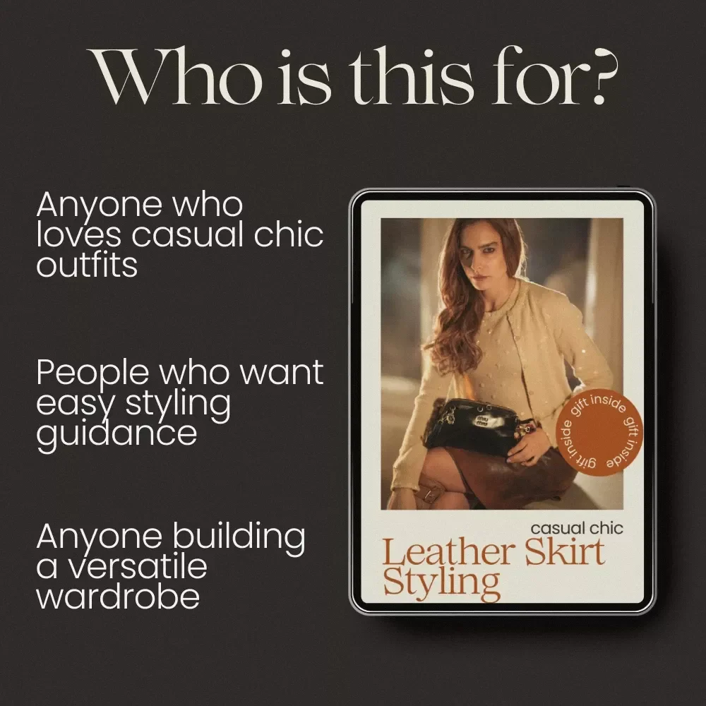 Casual Chic Leather Skirt Styling Checklist for Effortless Leather Skirt Outfits Casual Looks | Everyday Style Guide Digital Download