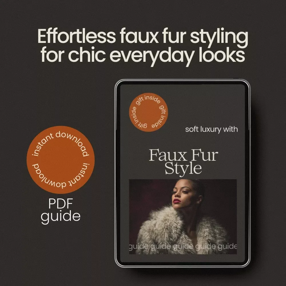 Soft Luxury With Faux Fur Style Guide | How to Style Faux Fur eBook, Chic Outfit Ideas, Elegant Styling Tips, Digital Download Fashion Guide