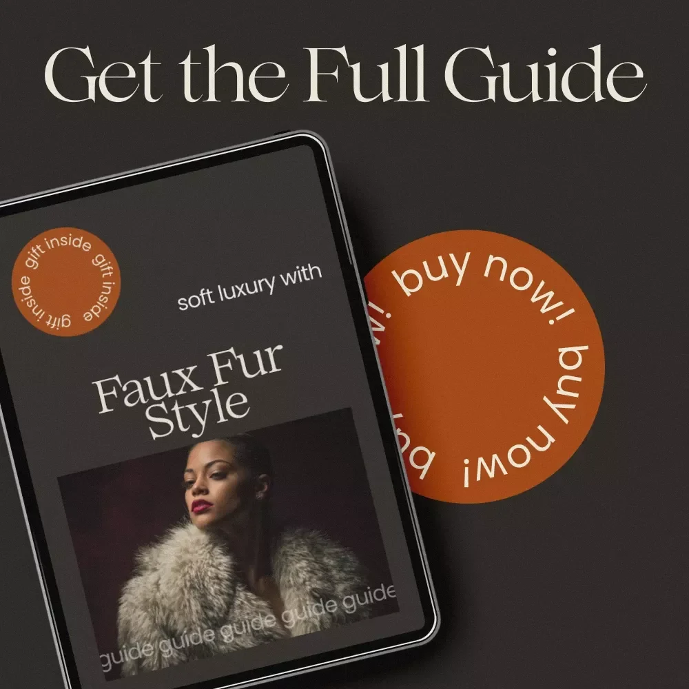 Soft Luxury With Faux Fur Style Guide | How to Style Faux Fur eBook, Chic Outfit Ideas, Elegant Styling Tips, Digital Download Fashion Guide