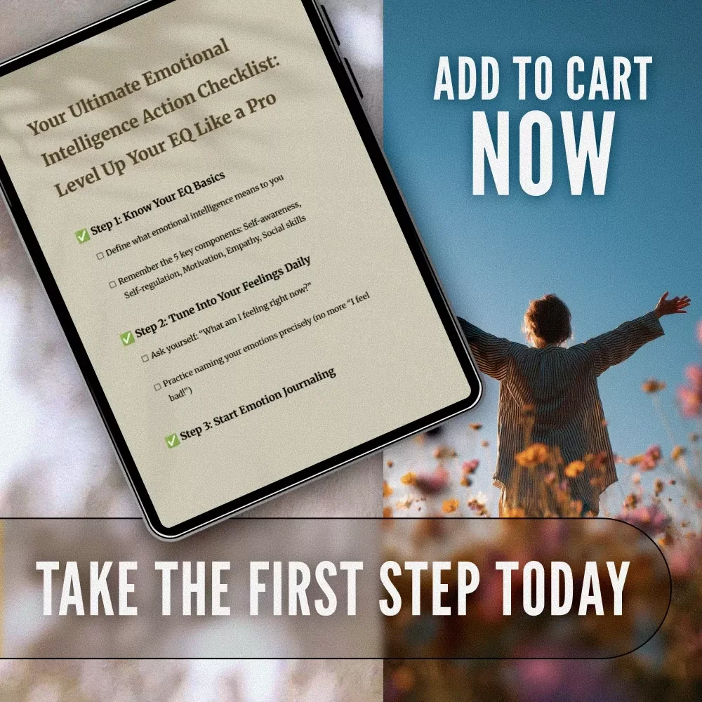 Your Ultimate Emotional Intelligence Action Checklist: Level Up Your EQ Like a Pro | EQ Growth Guide | Emotional Intelligence How to Develop | Printable PDF