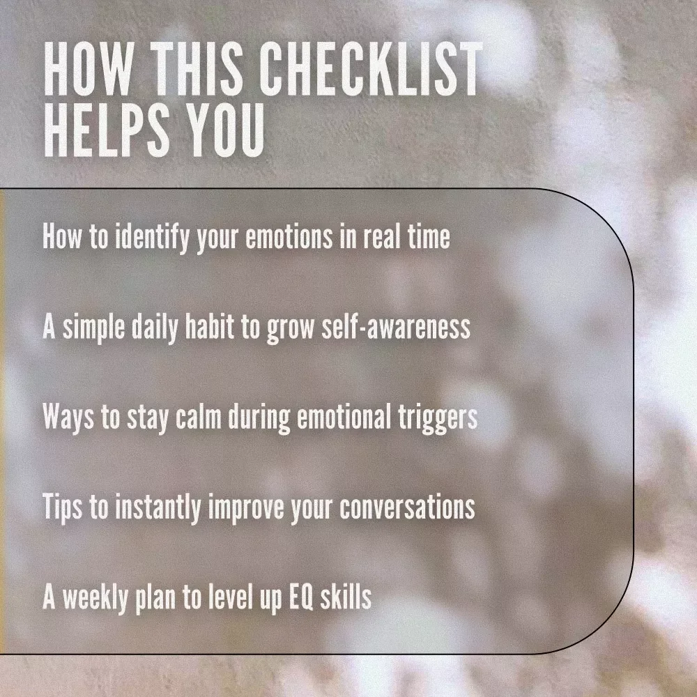 Your Ultimate Emotional Intelligence Action Checklist: Level Up Your EQ Like a Pro | EQ Growth Guide | Emotional Intelligence How to Develop | Printable PDF
