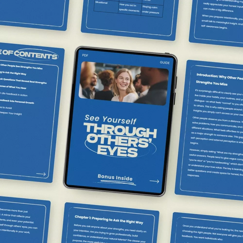 See Yourself Through Others’ Eyes Guide – How to Ask Others What Your Strengths Are, Self-Discovery Workbook, Personal Growth Feedback Tool, Confidence Building Digital Download