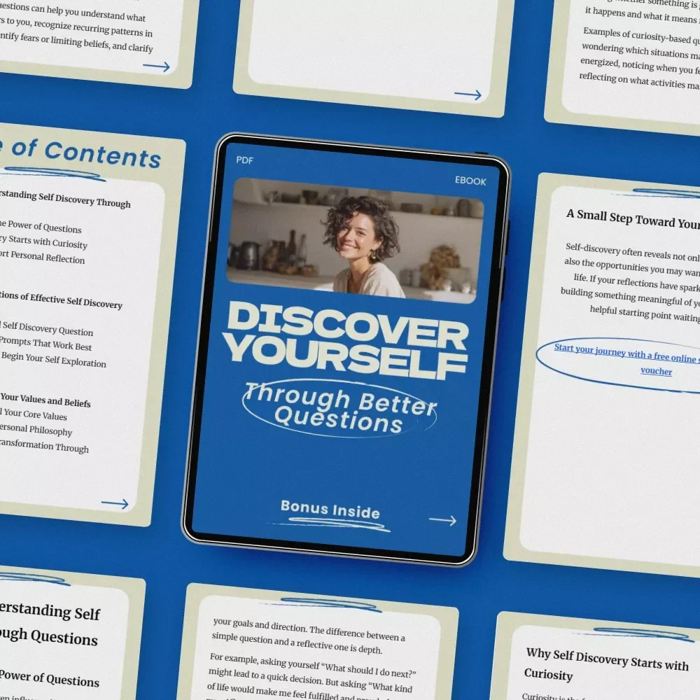Discover Yourself Through Better Questions – AI Prompts for Self Discovery Questions eBook, Guided Reflection Workbook, Personal Growth & Mindset Clarity Digital Download