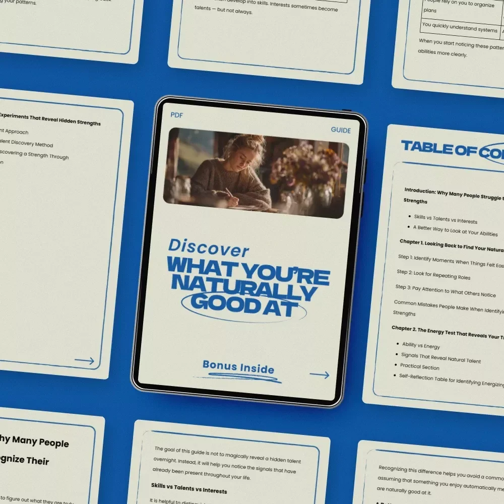 Discover What You’re Naturally Good At – A Practical Guide on how to know what you are good at, Find Your Strengths, Talents & Hidden Abilities, Self-Discovery Workbook