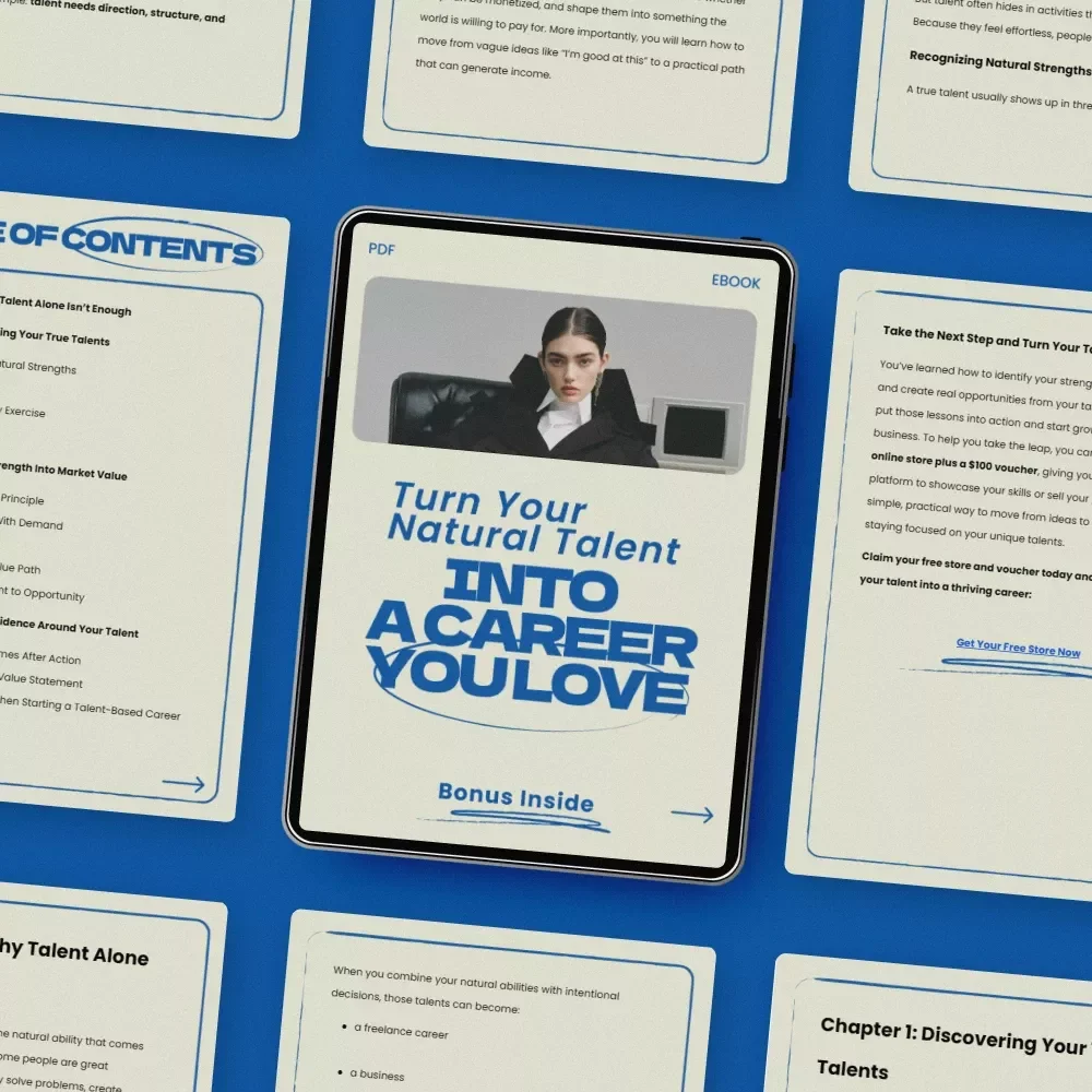 Turn Your Natural Talents Into a Career You Love – How to Turn Your Talents Into a Career eBook, Digital Guide for Finding Purpose, Monetizing Skills & Building a Career You Love