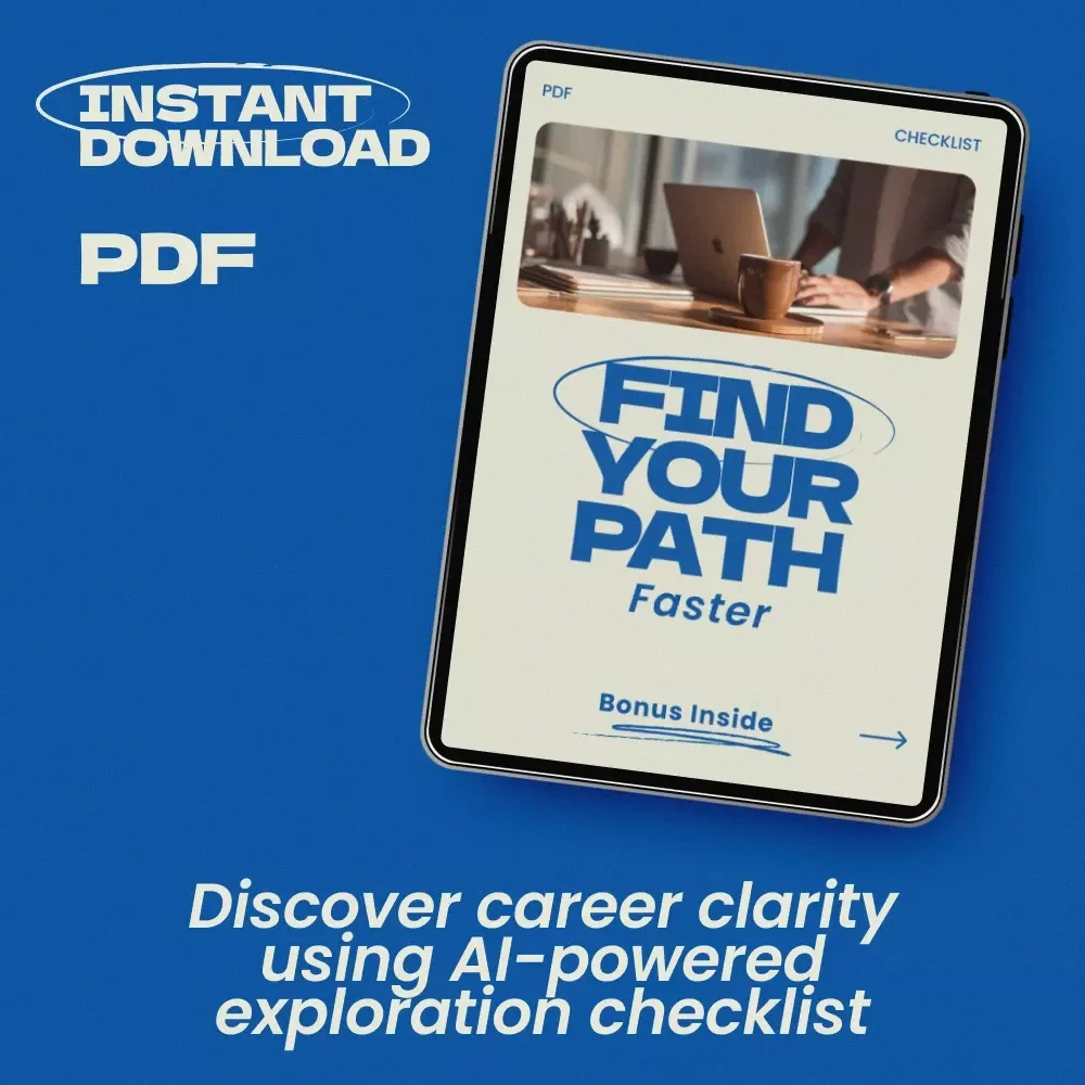 Find Your Path Faster – AI Tools for Career Direction Ideas Checklist, Career Clarity Planner, Digital Download Guide for Discovering Your Ideal Path